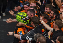 Norris gana luego del Caos en la Salida del GP de Brasil 2025 Caos en la salida del GP de Brasil 2025