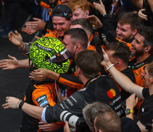 Norris gana luego del Caos en la Salida del GP de Brasil 2025 Caos en la salida del GP de Brasil 2025